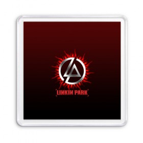 Магнит 55*55 с принтом Красно-черный Linkin Park в Екатеринбурге, Пластик | Размер: 65*65 мм; Размер печати: 55*55 мм | 