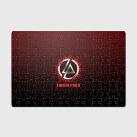 Пазл магнитный 126 элементов с принтом Красно-черный Linkin Park в Екатеринбурге, полимерный материал с магнитным слоем | 126 деталей, размер изделия —  180*270 мм | 