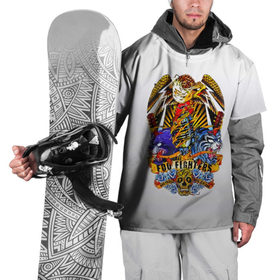 Накидка на куртку 3D с принтом Foo Fighters, орел и тигры в Екатеринбурге, 100% полиэстер |  | Тематика изображения на принте: 