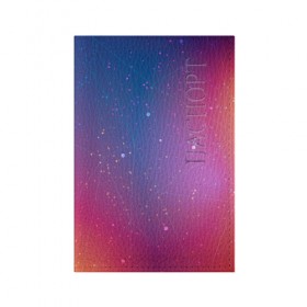 Обложка для паспорта матовая кожа с принтом Космическая абстракция в Екатеринбурге, натуральная матовая кожа | размер 19,3 х 13,7 см; прозрачные пластиковые крепления | pattern | абстракция | арт | вселенная | звезды | космос | узор