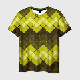 Мужская футболка 3D с принтом Движение волн в Екатеринбурге, 100% полиэфир | прямой крой, круглый вырез горловины, длина до линии бедер | геометрия | квадрат | текстура