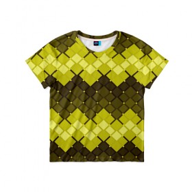 Детская футболка 3D с принтом Движение волн в Екатеринбурге, 100% гипоаллергенный полиэфир | прямой крой, круглый вырез горловины, длина до линии бедер, чуть спущенное плечо, ткань немного тянется | геометрия | квадрат | текстура