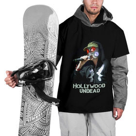 Накидка на куртку 3D с принтом J-Dog группа Hollywood Undead в Екатеринбурге, 100% полиэстер |  | 