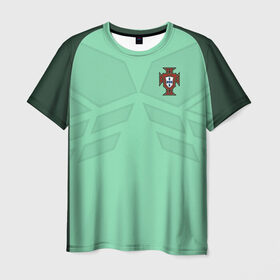 Мужская футболка 3D с принтом Portugal away в Екатеринбурге, 100% полиэфир | прямой крой, круглый вырез горловины, длина до линии бедер | confederation | cup | euro | world | европы | конфедераций | кубок | мира | португалия | чемпионат
