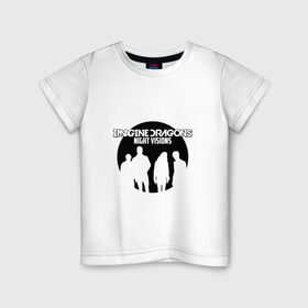 Детская футболка хлопок с принтом Imagine Dragons, night visions в Екатеринбурге, 100% хлопок | круглый вырез горловины, полуприлегающий силуэт, длина до линии бедер | 