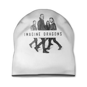 Шапка 3D с принтом Группа Imagine Dragons в Екатеринбурге, 100% полиэстер | универсальный размер, печать по всей поверхности изделия | dragons | imagine | альтернативный | американская | бэн макки | группа | драгонс | дэн платцман | дэн рейнольдс | имеджин | инди | индирок | поп | рок | уэйн сермон | электроник