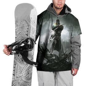 Накидка на куртку 3D с принтом Dishonored 2 в Екатеринбурге, 100% полиэстер |  | Тематика изображения на принте: dunwall | дануолл | корво аттано