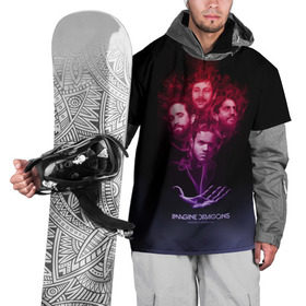 Накидка на куртку 3D с принтом Группа Imagine Dragons, дым в Екатеринбурге, 100% полиэстер |  | альтернативный | американская | группа | драгонс | имеджин | инди | индирок | поп | рок | электроник