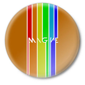 Значок с принтом Imagine Dragons краска в Екатеринбурге,  металл | круглая форма, металлическая застежка в виде булавки | Тематика изображения на принте: альтернативный | американская | группа | драгонс | имеджин | инди | индирок | поп | рок | электроник