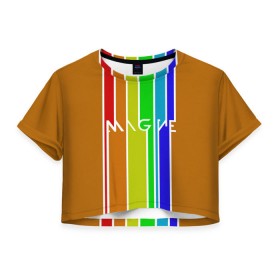 Женская футболка 3D укороченная с принтом Imagine Dragons краска в Екатеринбурге, 100% полиэстер | круглая горловина, длина футболки до линии талии, рукава с отворотами | альтернативный | американская | группа | драгонс | имеджин | инди | индирок | поп | рок | электроник