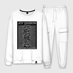 Мужской костюм хлопок с принтом Joy Division в Екатеринбурге, 100% хлопок | на свитшоте круглая горловина, мягкая резинка по низу. Брюки заужены к низу, на них два вида карманов: два “обычных” по бокам и два объемных, с клапанами, расположенные ниже линии бедра. Брюки с мягкой трикотажной резинкой на поясе и по низу штанин. В поясе для дополнительного комфорта — широкие завязки | postpunk | unknown pleasures | бернард самнер | британская рок группа | джой дивижн | иэн кёртис | неизвестные удовольствия | питер хук | постпанк | стивен моррис