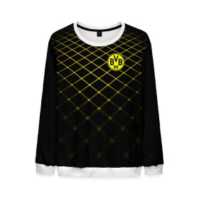 Мужской свитшот 3D с принтом Borussia Dortmund 2018 line в Екатеринбурге, 100% полиэстер с мягким внутренним слоем | круглый вырез горловины, мягкая резинка на манжетах и поясе, свободная посадка по фигуре | Тематика изображения на принте: borussia | fc | football | football club | sport | боруссия | спорт | спортивные | униформа | фирменные цвета | фк | футбол | футбольный клуб