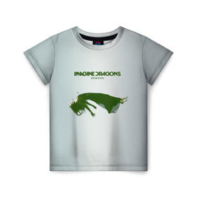 Детская футболка 3D с принтом Imagine Dragons Demons в Екатеринбурге, 100% гипоаллергенный полиэфир | прямой крой, круглый вырез горловины, длина до линии бедер, чуть спущенное плечо, ткань немного тянется | альтернативный | американская | группа | драгонс | имеджин | инди | индирок | поп | рок | электроник