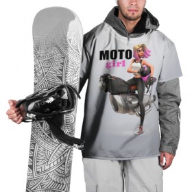 Накидка на куртку 3D с принтом Moto Girl в Екатеринбурге, 100% полиэстер |  | girl | moto | motorcycle | аниме | байк | байкер | девушка | мото | мотоцикл