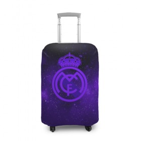 Чехол для чемодана 3D с принтом FC Real Madrid(SPACE STYLE) в Екатеринбурге, 86% полиэфир, 14% спандекс | двустороннее нанесение принта, прорези для ручек и колес | real madrid | футбол | футбольный клуб | чемпионат