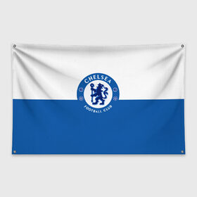 Флаг-баннер с принтом Chelsea в Екатеринбурге, 100% полиэстер | размер 67 х 109 см, плотность ткани — 95 г/м2; по краям флага есть четыре люверса для крепления | chelsea | football | soccer | socker | спорт | футбол | футбольный клуб | челси