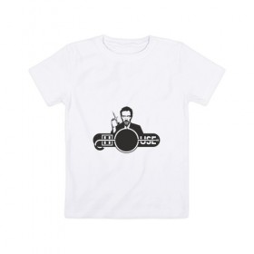 Детская футболка хлопок с принтом Доктор Хаус в Екатеринбурге, 100% хлопок | круглый вырез горловины, полуприлегающий силуэт, длина до линии бедер | 