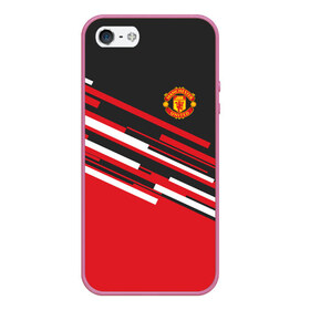 Чехол для iPhone 5/5S матовый с принтом MANCHESTER UNITED SPORT в Екатеринбурге, Силикон | Область печати: задняя сторона чехла, без боковых панелей | emirates | fc | manchester united | абстракция | геометрия | зож | клуб | линии | манчестер юнайтед | модные | мяч | россии | спорт | спортивные | стиль | тренды | футбол | футбольный клуб | экстрим | эмблема