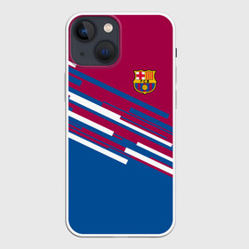 Чехол для iPhone 13 mini с принтом FC Barcelona 2018 Sport line в Екатеринбурге,  |  | fc | fc barcelona | fcb | fly emirates | ronaldo | абстракция | барселона | геометрия | зож | клуб | линии | месси | модные | мяч | реал мадрид | спорт | спортивные | тренды | футбол | футбольный клуб | эмблема