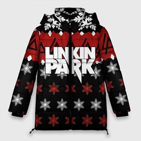 Женская зимняя куртка 3D с принтом Праздничный Linkin Park в Екатеринбурге, верх — 100% полиэстер; подкладка — 100% полиэстер; утеплитель — 100% полиэстер | длина ниже бедра, силуэт Оверсайз. Есть воротник-стойка, отстегивающийся капюшон и ветрозащитная планка. 

Боковые карманы с листочкой на кнопках и внутренний карман на молнии | b | chester | linkin park | альтернативный метал | альтернативный рок | беннингтон | группа | знак | красный | линкин парк | музыкант | надпись | новогодний | новый год | ню метал | певец | праздник | рождество