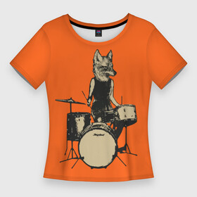 Женская футболка 3D Slim с принтом Drums в Екатеринбурге,  |  | барабанщик | барабаны | драммер | ударные