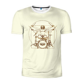 Мужская футболка 3D спортивная с принтом Drums в Екатеринбурге, 100% полиэстер с улучшенными характеристиками | приталенный силуэт, круглая горловина, широкие плечи, сужается к линии бедра | барабанщик | барабаны | драммер | ударные