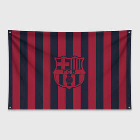 Флаг-баннер с принтом Barselona 18 в Екатеринбурге, 100% полиэстер | размер 67 х 109 см, плотность ткани — 95 г/м2; по краям флага есть четыре люверса для крепления | barselona | champions | league | lionel | messi | spain | барселона | испания | месси