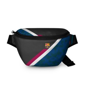 Поясная сумка 3D с принтом FC Barcelona Sport camo II в Екатеринбурге, 100% полиэстер | плотная ткань, ремень с регулируемой длиной, внутри несколько карманов для мелочей, основное отделение и карман с обратной стороны сумки застегиваются на молнию | fc | fc barcelona | fcb | fly emirates | ronaldo | абстракция | барселона | геометрия | зож | клуб | линии | месси | модные | мяч | реал мадрид | спорт | спортивные | тренды | футбол | футбольный клуб | эмблема