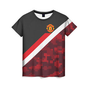 Женская футболка 3D с принтом Manchester United Sport Camo в Екатеринбурге, 100% полиэфир ( синтетическое хлопкоподобное полотно) | прямой крой, круглый вырез горловины, длина до линии бедер | emirates | fc | manchester united | абстракция | геометрия | зож | клуб | линии | манчестер юнайтед | модные | мяч | россии | спорт | спортивные | стиль | тренды | футбол | футбольный клуб | экстрим | эмблема