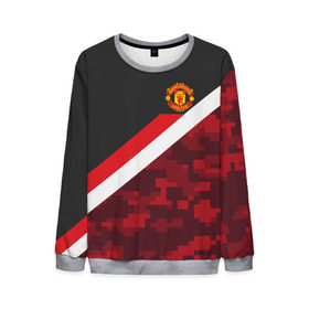 Мужской свитшот 3D с принтом Manchester United Sport Camo в Екатеринбурге, 100% полиэстер с мягким внутренним слоем | круглый вырез горловины, мягкая резинка на манжетах и поясе, свободная посадка по фигуре | Тематика изображения на принте: emirates | fc | manchester united | абстракция | геометрия | зож | клуб | линии | манчестер юнайтед | модные | мяч | россии | спорт | спортивные | стиль | тренды | футбол | футбольный клуб | экстрим | эмблема