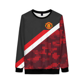 Женский свитшот 3D с принтом Manchester United Sport Camo в Екатеринбурге, 100% полиэстер с мягким внутренним слоем | круглый вырез горловины, мягкая резинка на манжетах и поясе, свободная посадка по фигуре | emirates | fc | manchester united | абстракция | геометрия | зож | клуб | линии | манчестер юнайтед | модные | мяч | россии | спорт | спортивные | стиль | тренды | футбол | футбольный клуб | экстрим | эмблема