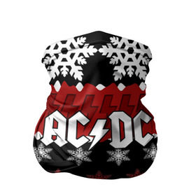 Бандана-труба 3D с принтом Праздничный AC/DC в Екатеринбурге, 100% полиэстер, ткань с особыми свойствами — Activecool | плотность 150‒180 г/м2; хорошо тянется, но сохраняет форму | Тематика изображения на принте: ac dc | acdc | for those about to ro | австралийская | ангус янг | блюз рок | головы | группа | знак | красный | крис слэйд | музыканты | надпись | новогодний | новый год | певцы | праздник | рождество | рок | рок н ролл
