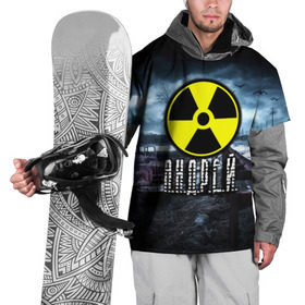 Накидка на куртку 3D с принтом S.T.A.L.K.E.R. - А.Н.Д.Р.Е.Й. в Екатеринбурге, 100% полиэстер |  | stalker | андрей | волки | грузовик | имя | мрак | припять | птицы | радиация | сталкер | чернобыль