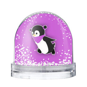 Водяной шар с принтом Penguin purple в Екатеринбурге, Пластик | Изображение внутри шара печатается на глянцевой фотобумаге с двух сторон | cartoon | penguin | purple | милый | мультик | мультфильм | пингвин | рисунок | фиолетовый