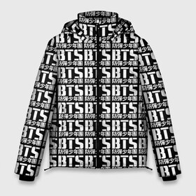 Мужская зимняя куртка 3D с принтом BTS k-pop в Екатеринбурге, верх — 100% полиэстер; подкладка — 100% полиэстер; утеплитель — 100% полиэстер | длина ниже бедра, свободный силуэт Оверсайз. Есть воротник-стойка, отстегивающийся капюшон и ветрозащитная планка. 

Боковые карманы с листочкой на кнопках и внутренний карман на молнии. | bangtan boys | bangtan sonyeondan | bts | bulletproof | j hope | jimin | jin | jungkook | k pop | rap monster | suga | v | бтс | ви | джин | пуленепробиваемые | рэп монстр | сюга | чимин | чонгук