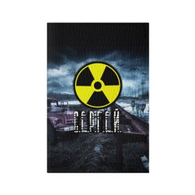 Обложка для паспорта матовая кожа с принтом S.T.A.L.K.E.R. - С.Е.Р.Г.Е.Й. в Екатеринбурге, натуральная матовая кожа | размер 19,3 х 13,7 см; прозрачные пластиковые крепления | stalker | волки | грузовик | имя | мрак | припять | птицы | радиация | серега | сережа | сталкер | чернобыль