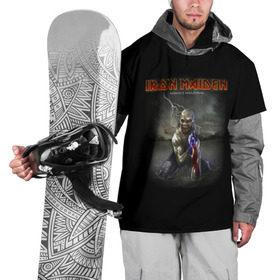 Накидка на куртку 3D с принтом Iron Maiden manaus amazonas в Екатеринбурге, 100% полиэстер |  | iron maiden | адриан смит | айрон мейден | гроза | группа | дэйв мюррей | железная дева | ирон майден | метал | мрачный | музыка | песни | рок | стив харрис | тяжелый | флаг | хеви | хевиметал