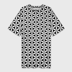 Платье-футболка 3D с принтом Цветок Жизни в Екатеринбурге,  |  | геометрия пространства | герметизм | древо жизни | друнвало мельхиседек | куб метатрона | мудрость | сакральная геометрия | семя жизни | ткань пространства | цветок жизни