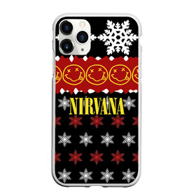 Чехол для iPhone 11 Pro матовый с принтом Nirvana праздничный в Екатеринбурге, Силикон |  | cobain | kurt | nirvana | альтернативный | боритон | гранж | группа | дональд | знак | кобейн | красный | крист новоселич | курт | музыка | музыкант | надпись | нирвана | новогодний | новый год | певец | праздник