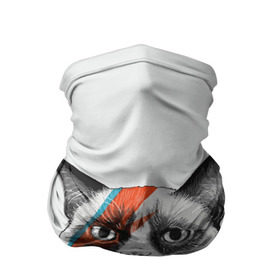 Бандана-труба 3D с принтом Grumpy cat (David Bowie) в Екатеринбурге, 100% полиэстер, ткань с особыми свойствами — Activecool | плотность 150‒180 г/м2; хорошо тянется, но сохраняет форму | Тематика изображения на принте: бодиарт | грумпи | дэвид боуи | злой кот | интернет | котей | котик | кошка | мем | мемас | мемчик. | молния на лице | рисунок на лице | сердитый