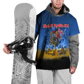 Накидка на куртку 3D с принтом Iron Maiden в Екатеринбурге, 100% полиэстер |  | Тематика изображения на принте: iron maiden | адриан смит | айрон мейден | гроза | группа | дэйв мюррей | железная дева | ирон майден | метал | мрачный | музыка | песни | рок | стив харрис | тяжелый | флаг | хеви | хевиметал