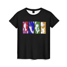 Женская футболка 3D с принтом The Doors в Екатеринбурге, 100% полиэфир ( синтетическое хлопкоподобное полотно) | прямой крой, круглый вырез горловины, длина до линии бедер | the doors | денсмор | джим моррисон | кригер | манзарек | роберт алан | рэй