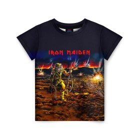 Детская футболка 3D с принтом Боец Iron Maiden в Екатеринбурге, 100% гипоаллергенный полиэфир | прямой крой, круглый вырез горловины, длина до линии бедер, чуть спущенное плечо, ткань немного тянется | iron maiden | адриан смит | айрон мейден | война | группа | дэйв мюррей | железная дева | ирон майден | метал | мрачный | музыка | песни | рок | солдат | стив харрис | тяжелый | хеви | хевиметал