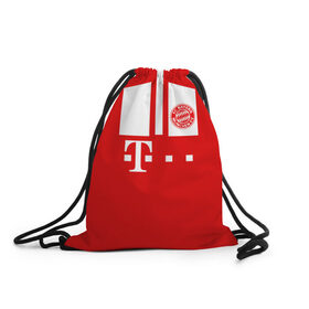 Рюкзак-мешок 3D с принтом FC Bayern 2018 Original #6 в Екатеринбурге, 100% полиэстер | плотность ткани — 200 г/м2, размер — 35 х 45 см; лямки — толстые шнурки, застежка на шнуровке, без карманов и подкладки | Тематика изображения на принте: 
