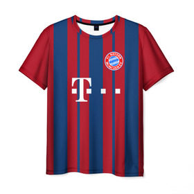 Мужская футболка 3D с принтом FC Bayern 2018 Original #8 в Екатеринбурге, 100% полиэфир | прямой крой, круглый вырез горловины, длина до линии бедер | bayern | fly fc | бавария | спорт | футбольный клуб