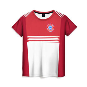 Женская футболка 3D с принтом FC Bayern 2018 Original #11 в Екатеринбурге, 100% полиэфир ( синтетическое хлопкоподобное полотно) | прямой крой, круглый вырез горловины, длина до линии бедер | Тематика изображения на принте: 