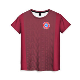 Женская футболка 3D с принтом FC Bayern 2018 Original #12 в Екатеринбурге, 100% полиэфир ( синтетическое хлопкоподобное полотно) | прямой крой, круглый вырез горловины, длина до линии бедер | bayern | fly fc | бавария | спорт | футбольный клуб
