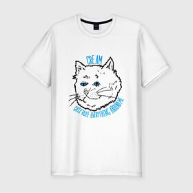 Мужская футболка премиум с принтом C.R.E.A.M. Кошки управляют всем в Екатеринбурге, 92% хлопок, 8% лайкра | приталенный силуэт, круглый вырез ворота, длина до линии бедра, короткий рукав | around me | c.r.e.a.m | cats | everything | rule | вокруг | всем | кошки | меня | управляют