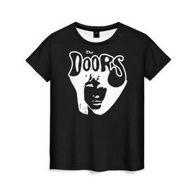Женская футболка 3D с принтом The Doors в Екатеринбурге, 100% полиэфир ( синтетическое хлопкоподобное полотно) | прямой крой, круглый вырез горловины, длина до линии бедер | the doors | денсмор | джим моррисон | кригер | манзарек | роберт алан | рэй