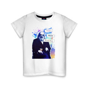 Детская футболка хлопок с принтом Менделеев (Химия – Просто) в Екатеринбурге, 100% хлопок | круглый вырез горловины, полуприлегающий силуэт, длина до линии бедер | блоггер | менделеев | наука | химия | химия   просто